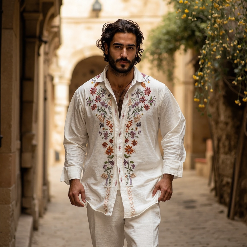 Camisa bellamente confeccionado