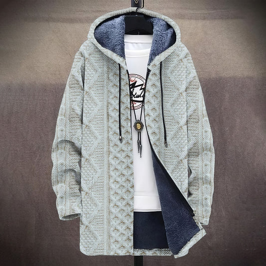 Vintage Jacquard Pocket Cozy Sweater Cardigan Coat elevenforest