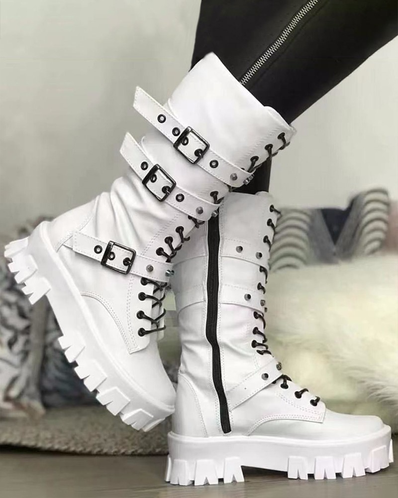 KL | Botas con cremallera y hebillas