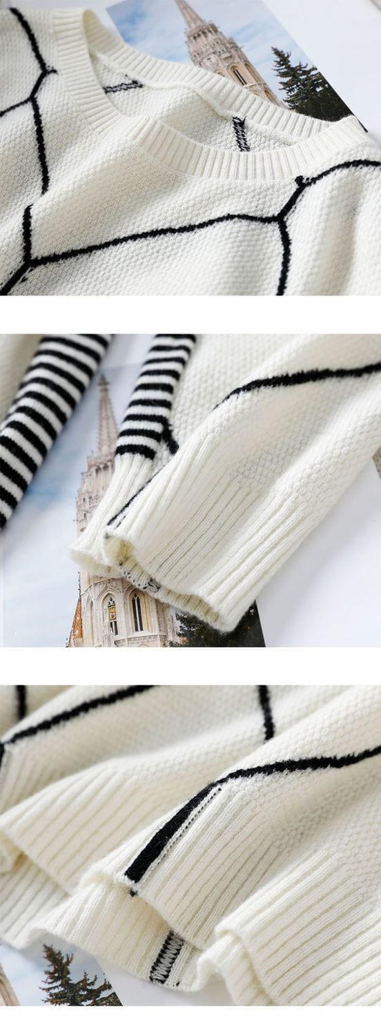 CM | Jersey con estampado de cuadros en contraste 2024