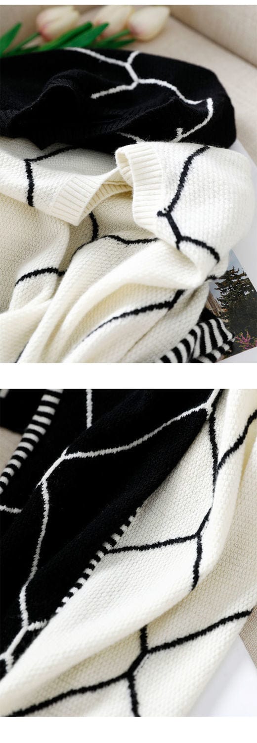 CM | Jersey con estampado de cuadros en contraste 2024