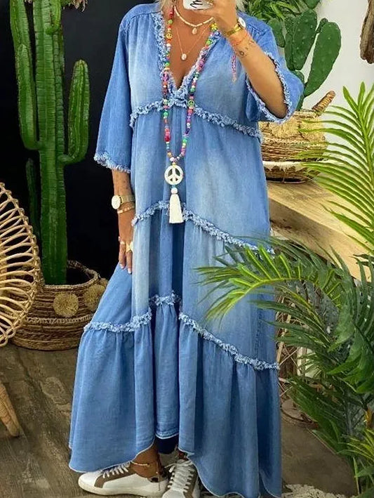 KL | Maxi vestido con escote en V