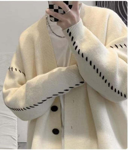 CM | Jersey de punto con cuello en V vintage