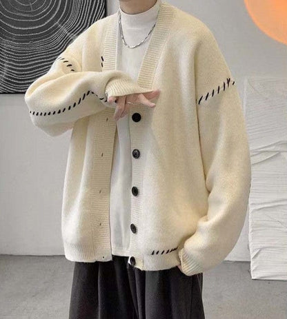 CM | Jersey de punto con cuello en V vintage