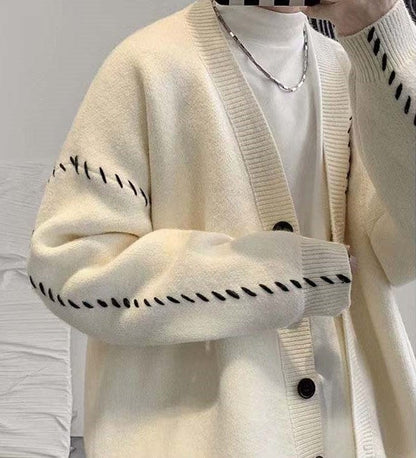 CM | Jersey de punto con cuello en V vintage