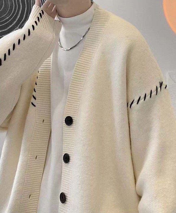 CM | Jersey de punto con cuello en V vintage
