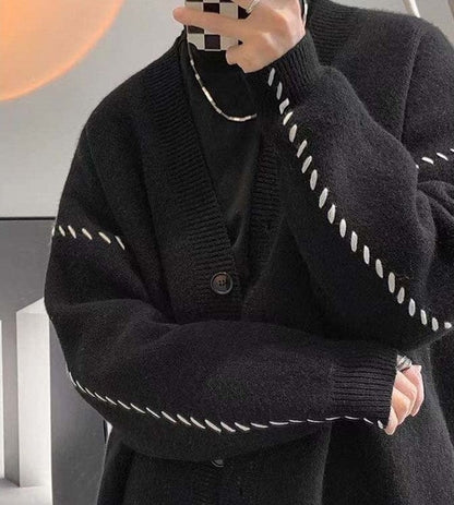 CM | Jersey de punto con cuello en V vintage