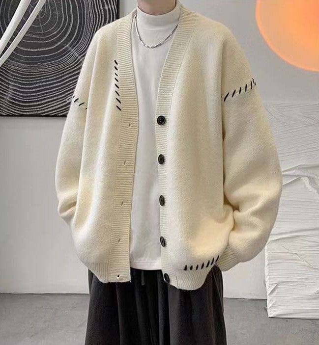 CM | Jersey de punto con cuello en V vintage