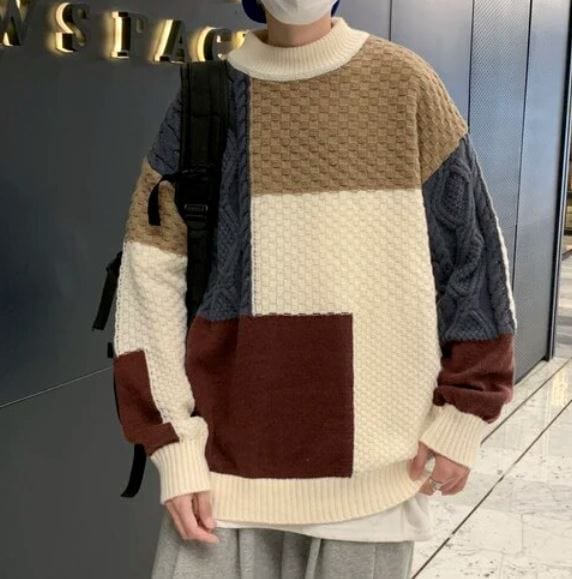 CM | Jersey de punto jacquard patchwork