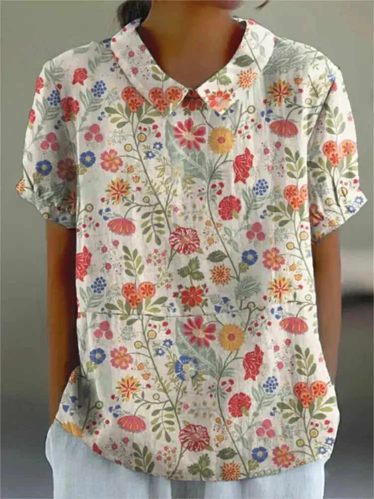 KL | Blusa con estampado floral para mujer