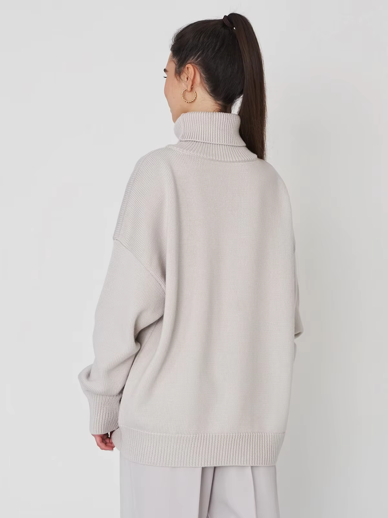 CM | MW - Acogedor jersey oversize con cuello alto