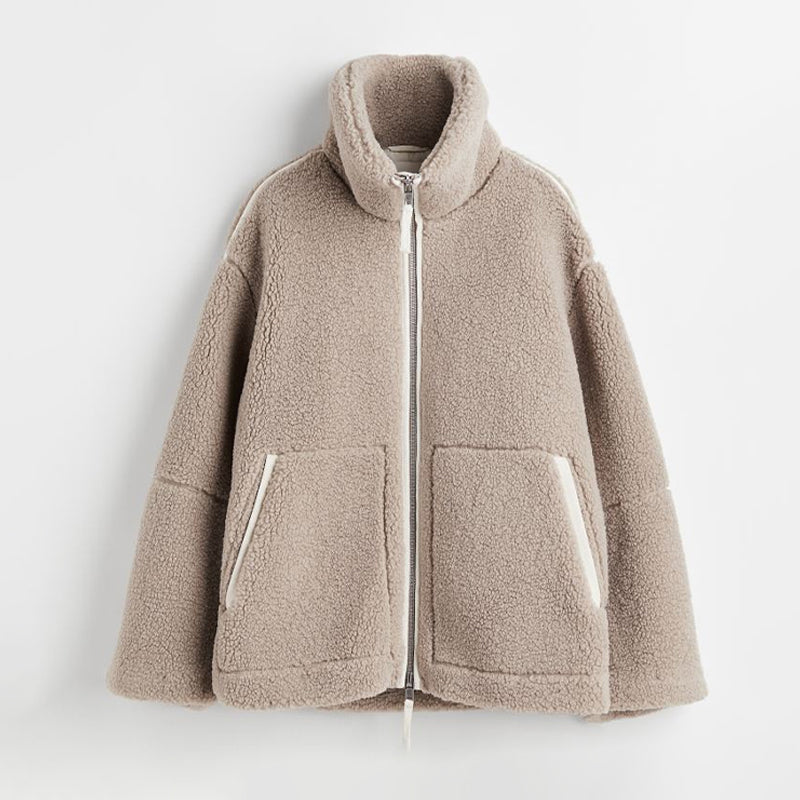 CM | Chaqueta polar cálida con cremallera para mujer