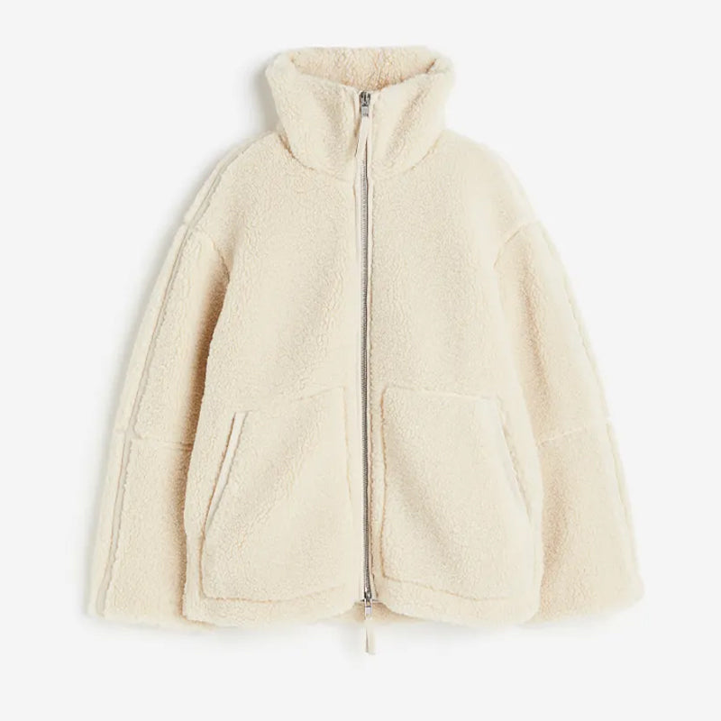 CM | Chaqueta polar cálida con cremallera para mujer