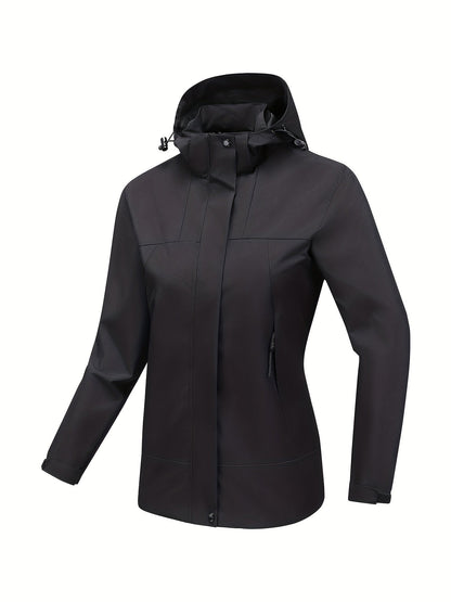 CM | Chaqueta deportiva impermeable con capucha para mujer