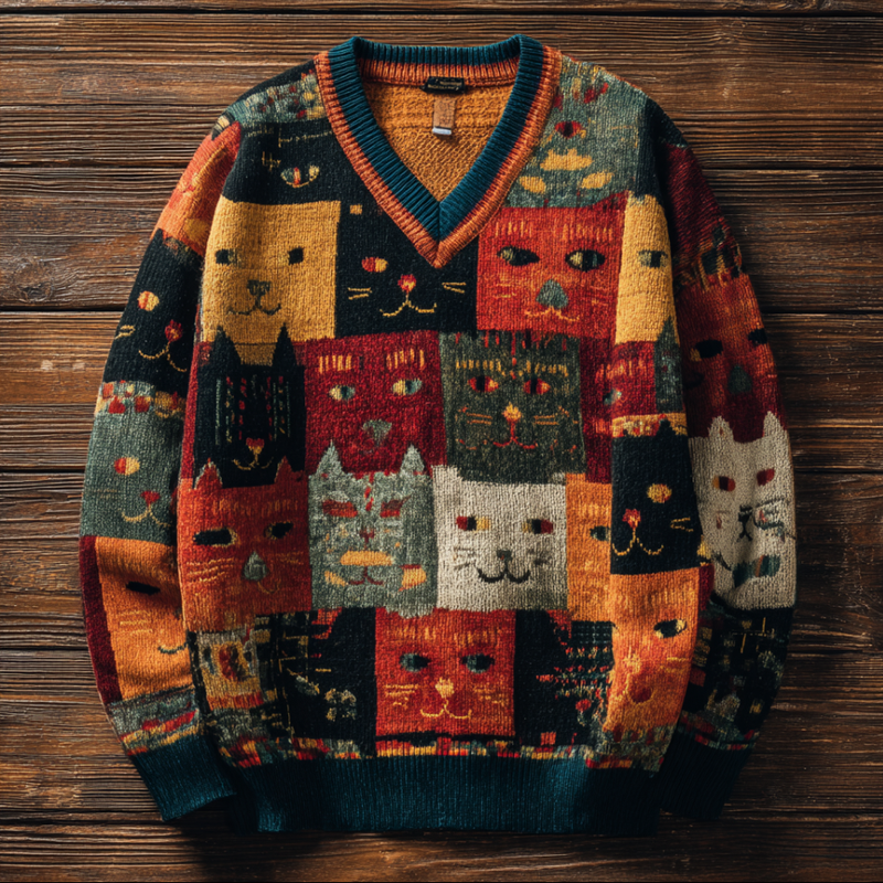 Suéter de inspiración vintage