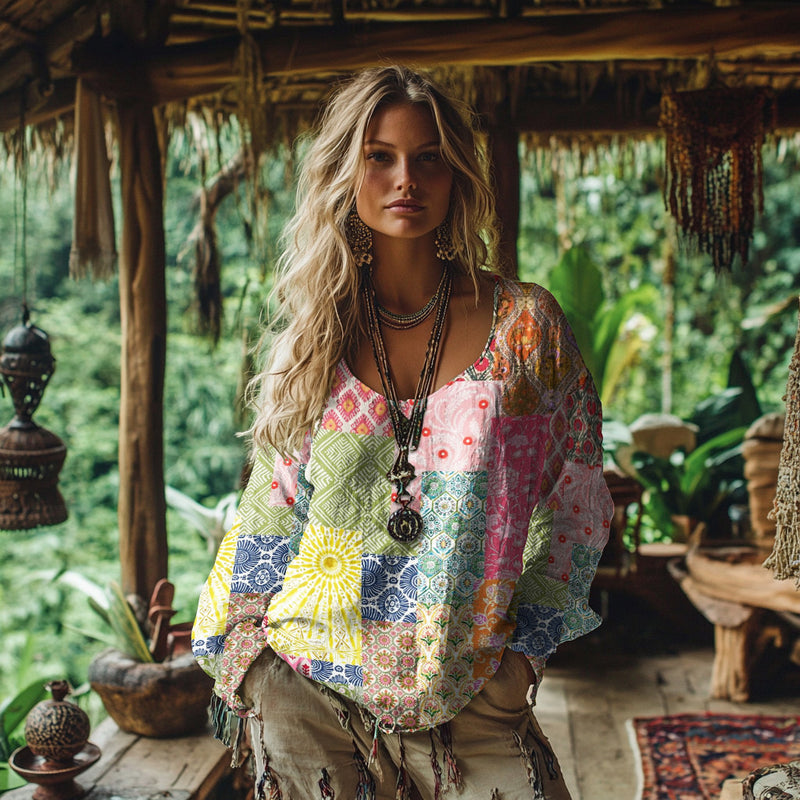 Blusa de estilo vintage atemporal