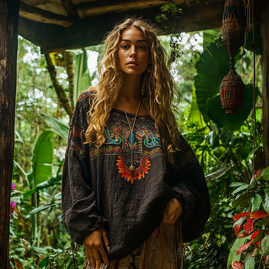 Blusa de estilo vintage atemporal