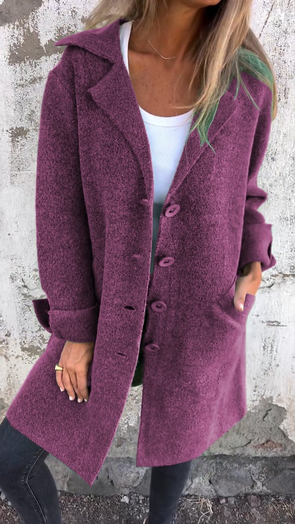 CM | Teni™ Chaqueta larga, informal y elegante con prácticos bolsillos.