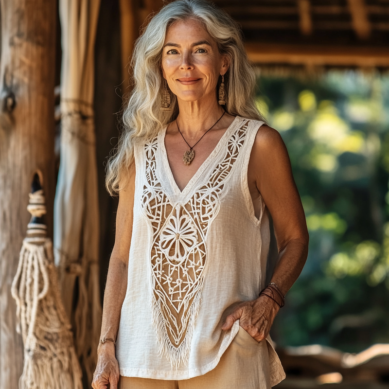 Top de estilo vintage atemporal