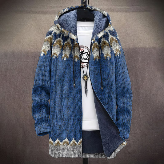 Vintage Knitted Jacquard Pattern Cozy Cardigan Sweater elevenforest