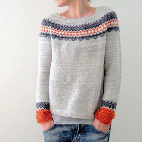 CM | Jersey gris de estilo boho
