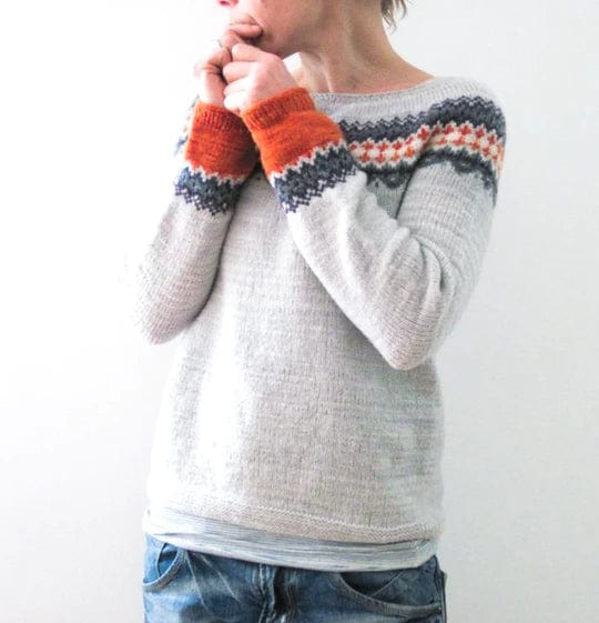 CM | Jersey gris de estilo boho