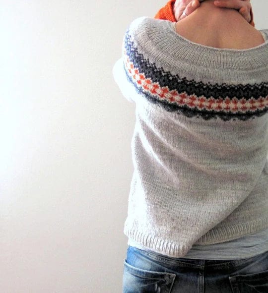 CM | Jersey gris de estilo boho