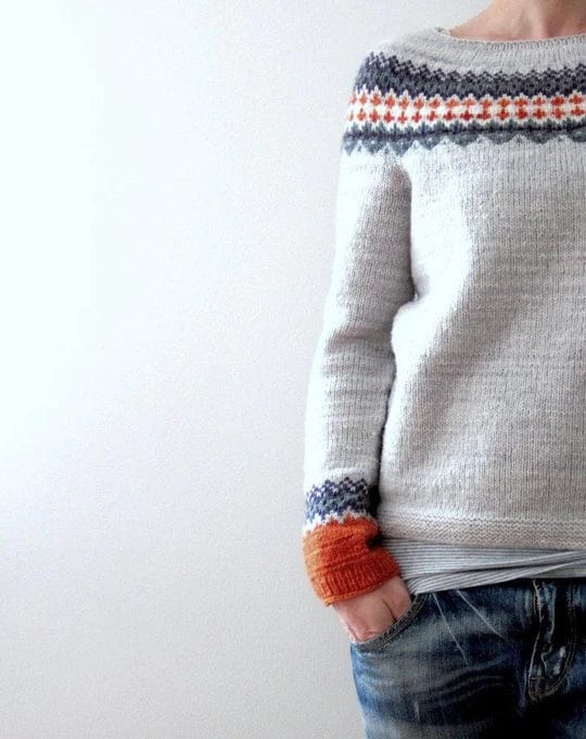 CM | Jersey gris de estilo boho