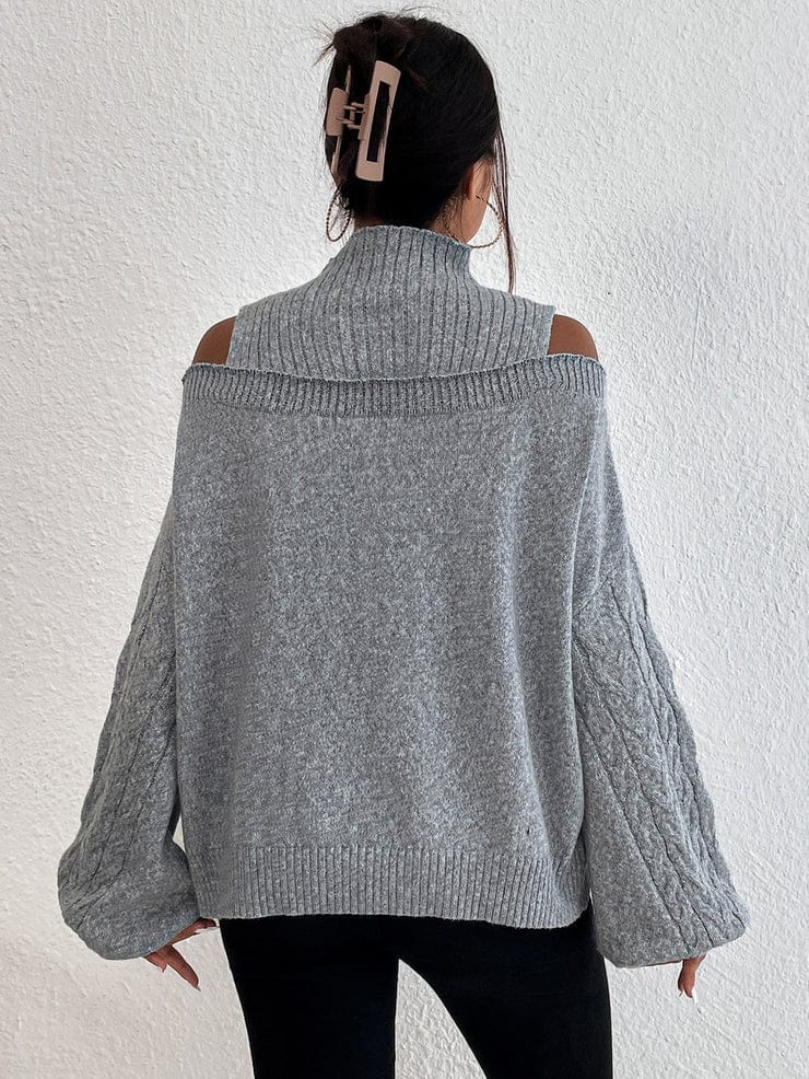 CM | MW Jersey gris con hombros descubiertos