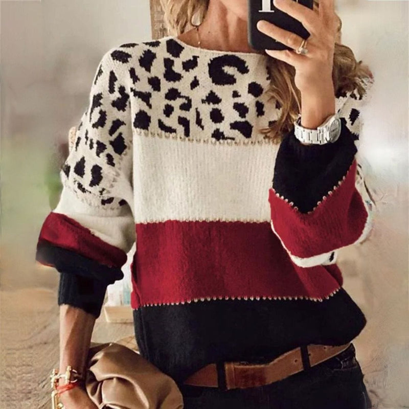 CM | Elegante jersey con estampado de leopardo