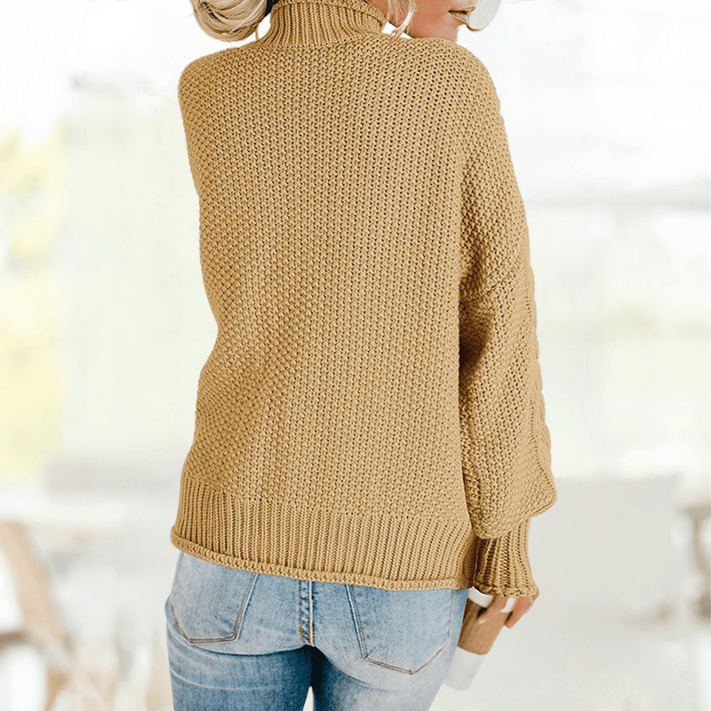CM | Jersey de cuello alto de moda amarillo