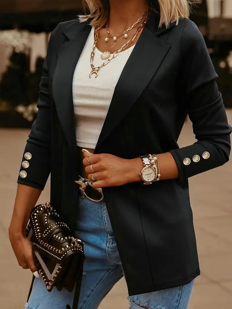 CM | Elegante blazer de manga larga para la primavera
