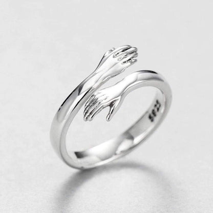 Plata Anillo hermoso con estilo único