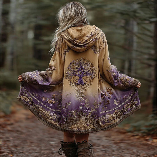 Women's Viking Tree Of Life Cozy Warm Cardigan Jacket artswardrobe