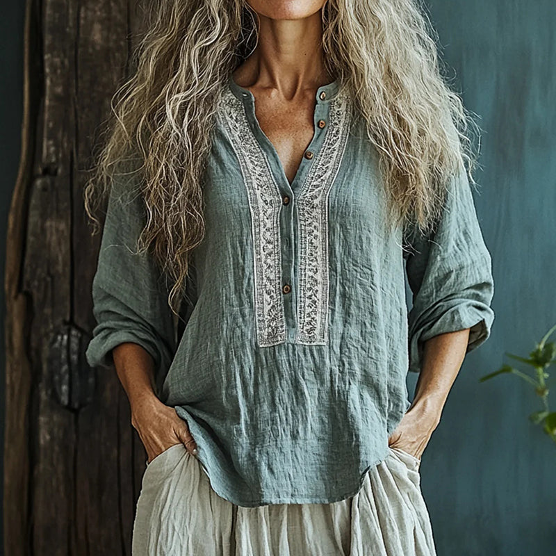 Camisa de estilo vintage atemporal