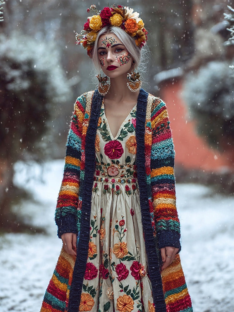 Cárdigan de inspiración vintage