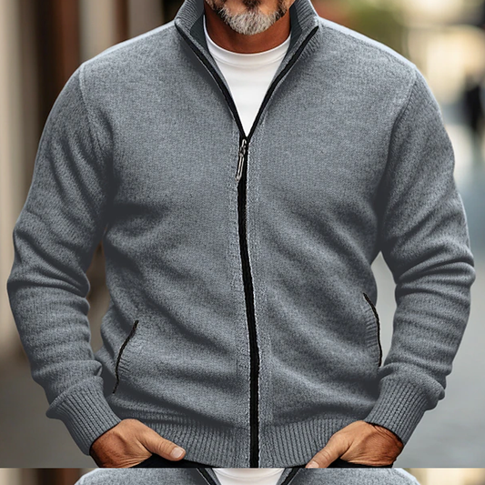 Men's Vintage Knitted Pattern Cardigan Sweater elevenforest