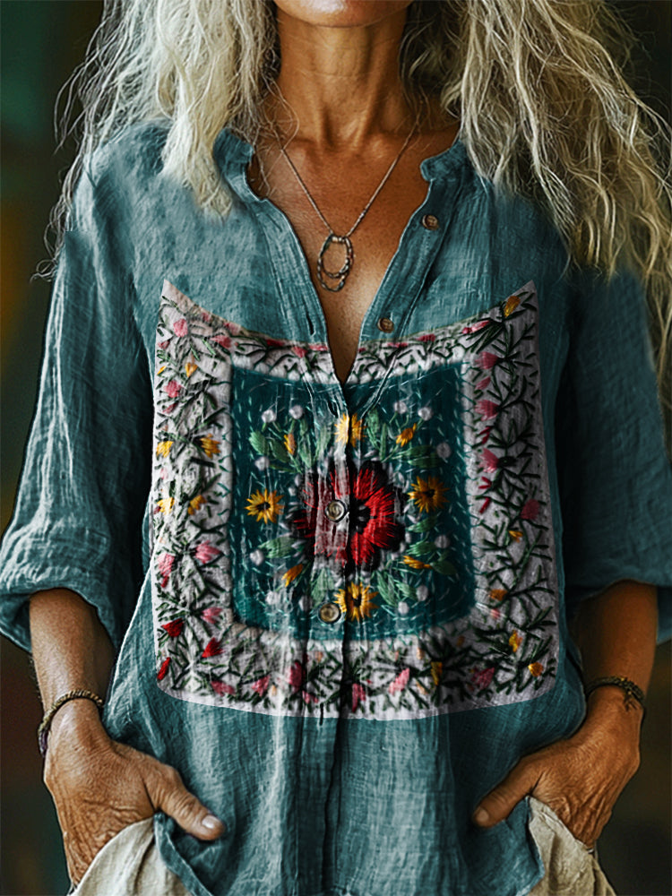 Camisa de estilo vintage atemporal