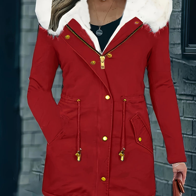 CM | Chaqueta informal con capucha y piel sintética