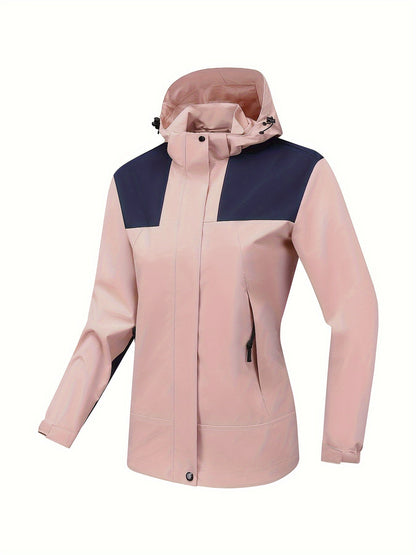CM | Chaqueta deportiva impermeable con capucha para mujer