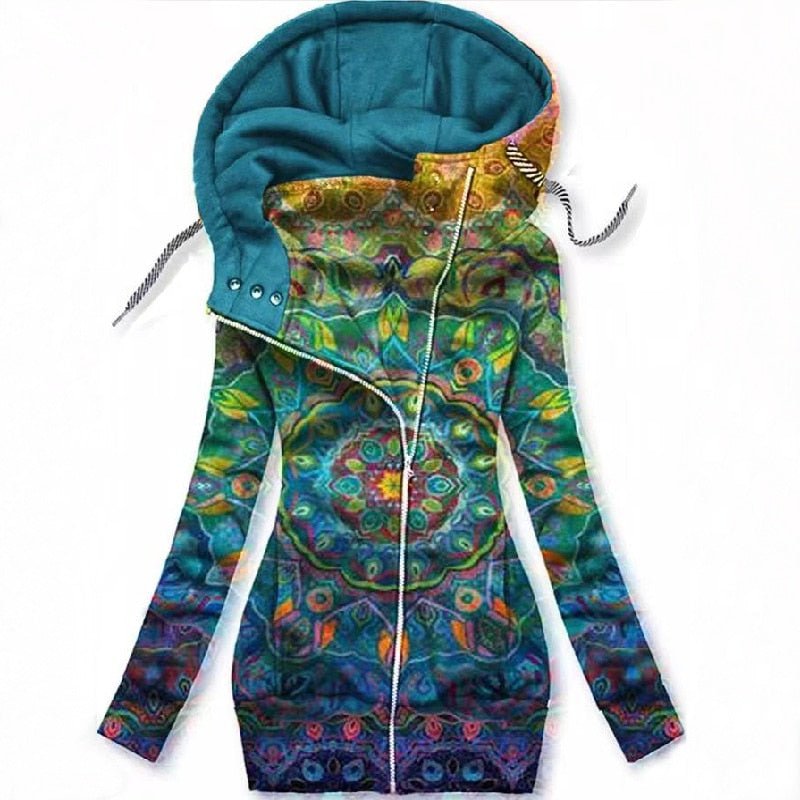 KL | Artística sudadera con cremallera asimétrica