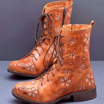 KL | Botas casual con cordones florales