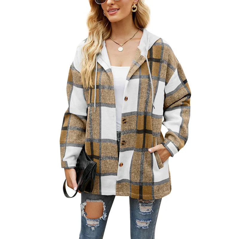 CM | Chaqueta clásica de franela para mujer