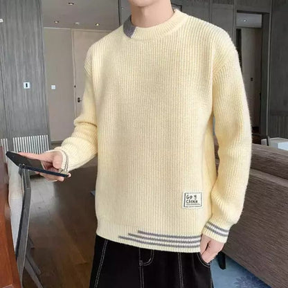 CM | Jersey vintage de cuello redondo