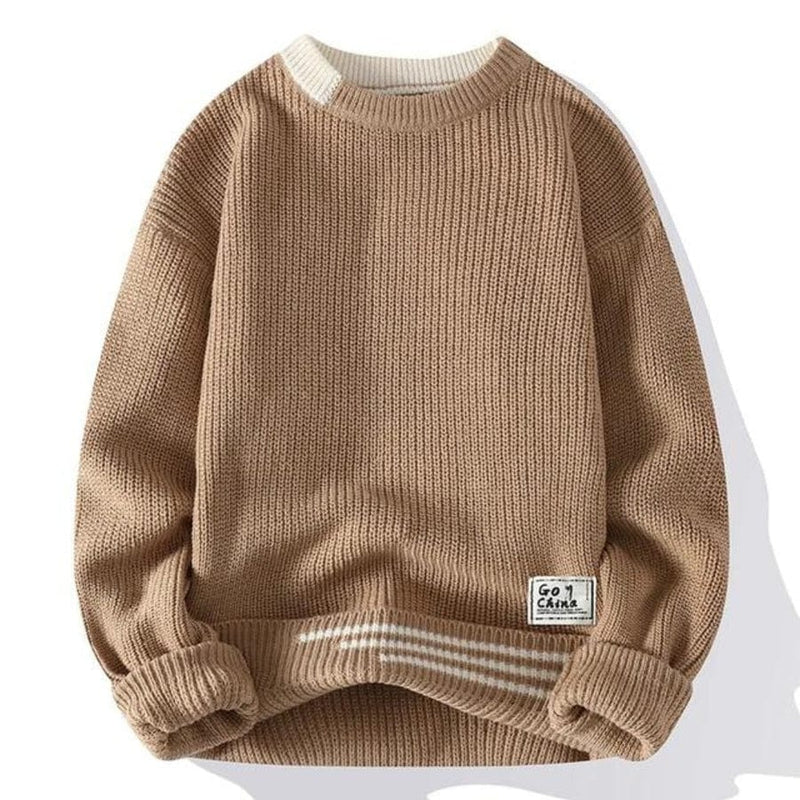 CM | Jersey vintage de cuello redondo