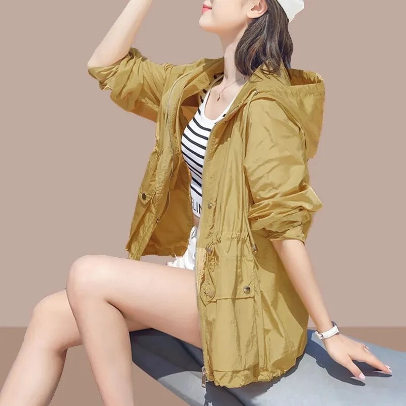 CM | Chaqueta de verano para mujer con protección UV - Protección solar ligera