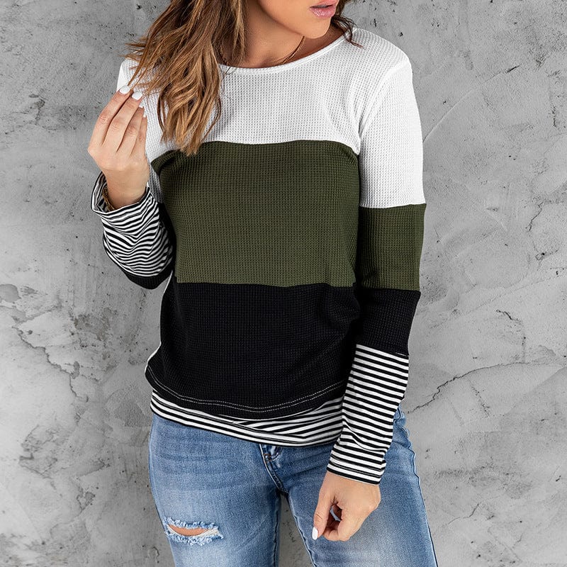 CM | Elegante jersey verde a rayas