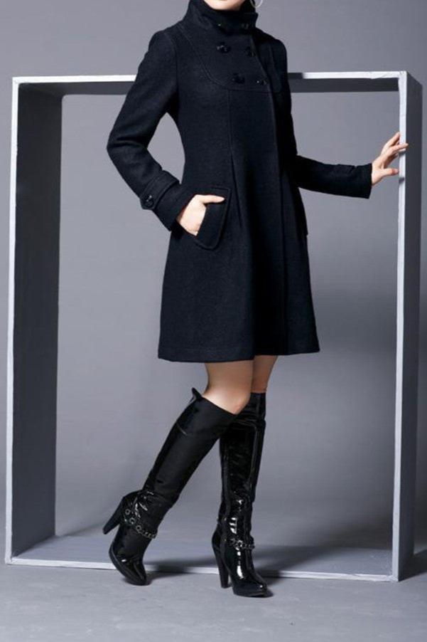 CM | Chaqueta larga plisada acolchada