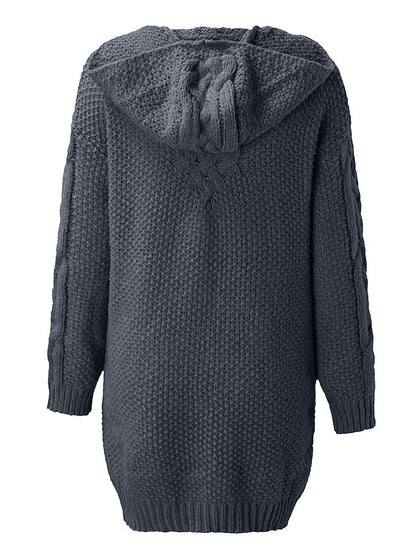 KL | Chaqueta con capucha en punto grueso