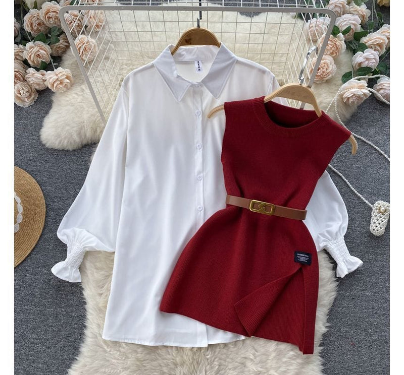 CM | Conjunto de jersey sin mangas